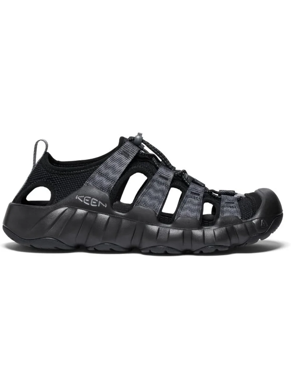 Men's Black Steel Grey Hyper port Closed Toe Breathable Easy On Sandal Shoes